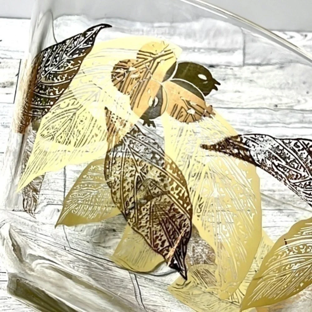 Vintage Mid Century Gold Leaf Bowl Set of 3